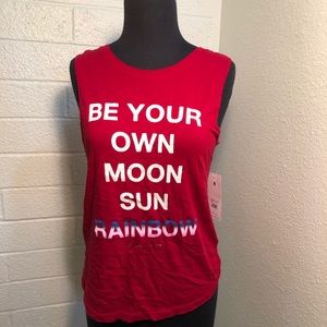 Spiritual Gangster Rainbow Muscle Tank NWT small